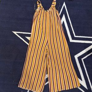 Wild fable striped cropped jumpsuit